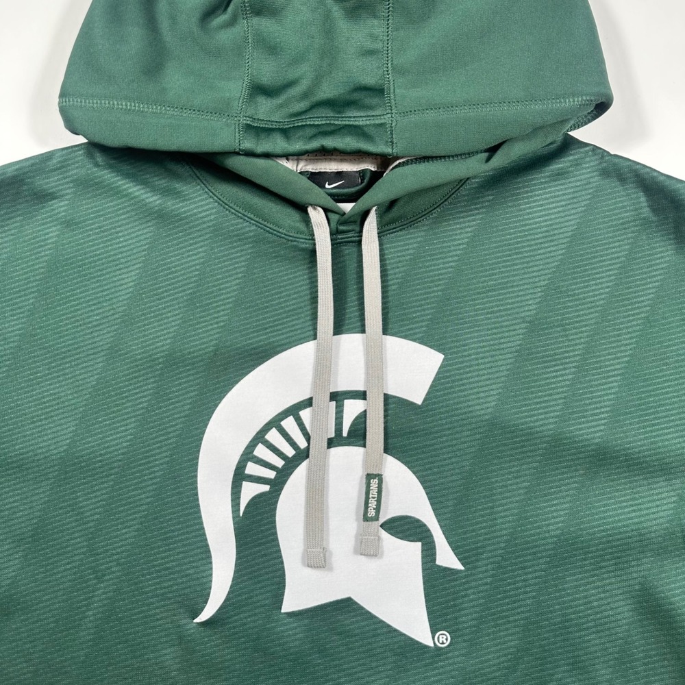 Michigan State Spartans Nike Hoodie Mens XL Therma-FIT Green Performance NCAA